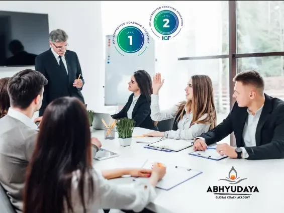 ICF-certified coaching session at Abhyudaya Global Coach Academy with Level 1 and Level 2 training